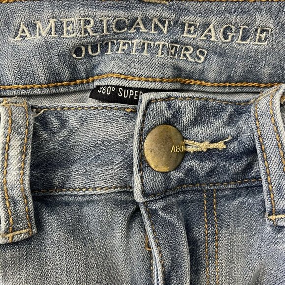 American Eagle Hi Rise Shortie Jean Shorts 2 - Picture 8 of 9